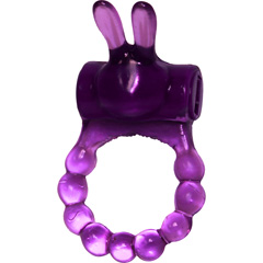 Vibrating Bunny Jelly Ring, Purple