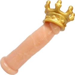 Prince Willy Yum Dong and Crown Cockring Set, 6 Inch, Natural