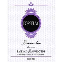 Foreplay Suggestion Cards Bath Set, 5 oz, Lavender and Vanilla
