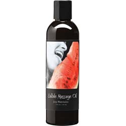 Earthly Body Edible Massage Oil, 8 fl.oz (236 mL), Juicy Watermelon