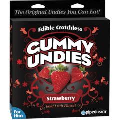Pipedream Edible Male Gummy Undies, Pack of 1, Strawberry