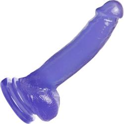 Basix Rubber Works Suction Cup Thicky Dong, 9 Inch, Purple