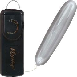 Nasstoys Intimate Ultra Bullet Vibrator for Men and Women, 4.25 Inch, Silver