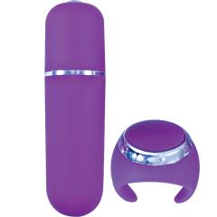 Power Ring Remote Mini Slim Vibrating Bullet, Purple