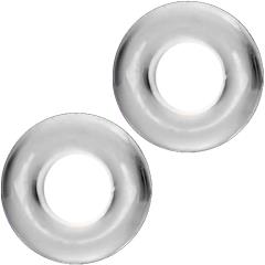Ignite Thick Power Stretch Donut Penis Rings Pack of 2, Clear