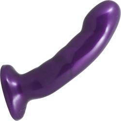 Tantus Acute Curved Silicone Dildo, 6 Inch, Midnight Purple