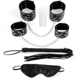 Fetish Fantasy Series Chains of Love Bondage Kit with Cuffs, Whip, and Candles