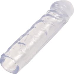 Big Warhead 2 Inch Extra Length Cock Sleeve, 8 Inch, Clear Jelly