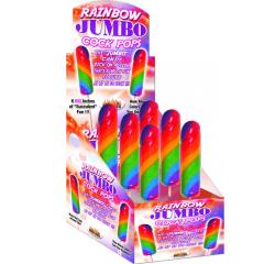 Hott Products Jumbo Rainbow Cock Pops 6 Piece Display