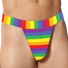 Hott Products Rainbow Men`s Thong, One Size