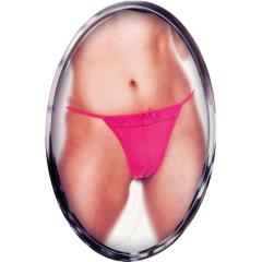 CalExotics Sexy Little Thong Crotchless Panties Sexy Lingerie, XS/Small, Hot Pink