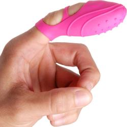 Frisky Bang Her Silicone G-Spot Finger Vibrator, 3 Inch, Pink