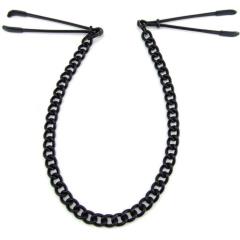 H2h Nipple Clamps Tweezer with Chain Black