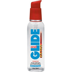 Anal Glide Extra Water Based Lubricant and Anal Desensitizer, 2 fl.oz (59 mL)