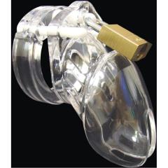 CB-6000S Premium Male Chastity Device Cock Cage and Lock Set, 2.5 Inch, Clear