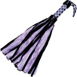 Ruff Doggie Petite Fluff and Suede Flogger, 18 Inch, Periwinkle/Black