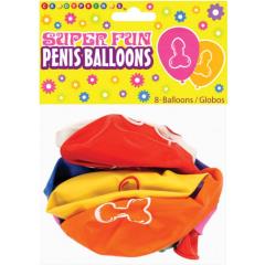 Super Fun Penis Balloons 8 Piece Pack