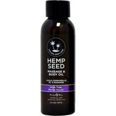 Earthly Body Hemp Seed Massage and Body Oil, 2 fl.oz (60 mL), High Tide