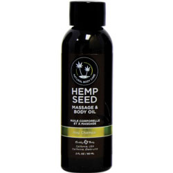 Earthly Body Hemp Seed Massage and Body Oil, 2 fl.oz (60 mL), Nag Champa