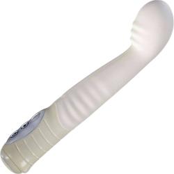 Golden Triangle The Big O Waterproof Silicone Vibe, 8.75 Inch, White