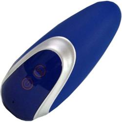 Golden Triangle Discreet Silicone Waterproof Massager, 4 Inch, Blue