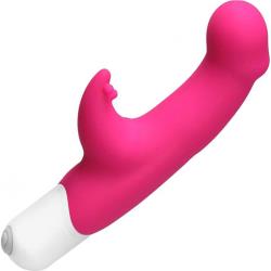 VeDO Joy Silicone Dual Action Female Vibe, 8.75 Inch, Hot in Bed Pink