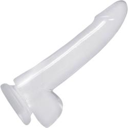 Jelly Rancher Smooth Rider Dong, 5 Inch, Clear