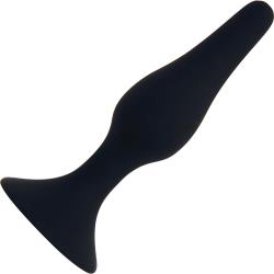 Rooster Alpha Advanced Silicone Butt Plug, 5 Inch, Black