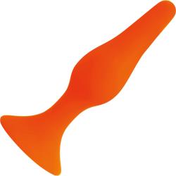 Rooster Alpha Advanced Silicone Butt Plug, 5 Inch, Orange