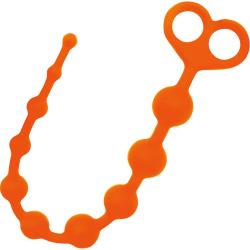 Rooster Perfect 10 Beginner Anal Beads, 13 Inch, Neon Orange