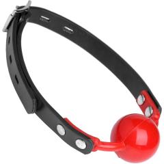 Master Series Adjustable Silicone Hush Ball Gag, Red