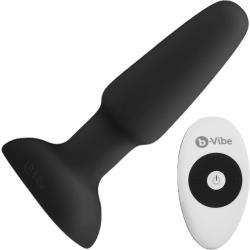 b-Vibe Rimming Anal Plug with Wireless Remote, 6 Inch, Black