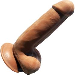 Hott Products Skinsations Latin Lover Series Papi Chulo Dildo, 6.5 Inch, Brown
