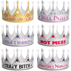 Bride to Be`s Party Crowns, Pack of 6