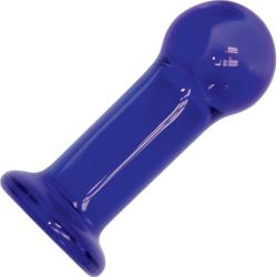 Icon the First Glass Perfect Starter Anal Plug, 4 Inch, Indigo