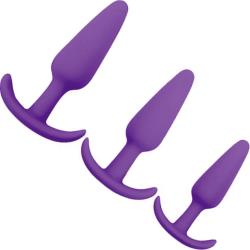 Gossip Rump Rockers Silicone Anal Plugs Pack of 3, Violet