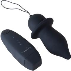 B Swish Bfilled Classic Unleashed Butt Plug with Wireless Remote, 4 Inch, Black