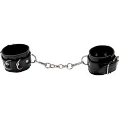 Ouch! Leather Cuffs for Hands and Ankles, One Size, Classic Black