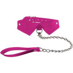 Ouch! Exclusive Collar with Leash for Naughty Pleasure, One Size, Kinky Pink