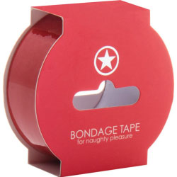 Ouch! Non Sticky Bondage Tape for Naughty Pleasure, 65 Feet (20 meters), Cherry Red