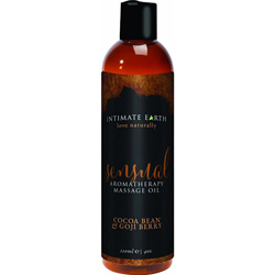 Intimate Earth Sensual Massage Oil, 4 fl.oz (120 mL), Cocoa Bean and Goji Berry