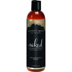 Intimate Earth Naked Aromatherapy Massage Oil, 4 Fl.Oz (120 mL), Fragrance Free
