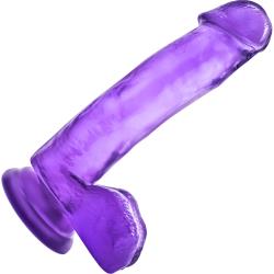 B Yours Sweet N Hard No 1 Dildo with Suction Cup, 7 Inch, Purple