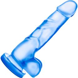 B Yours Sweet N Hard No 4 Dildo with Suction Cup, 7 Inch, Blue