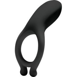 Doc Johnson OptiMALE Rechargeable Silicone Vibrating Cock Ring, Black