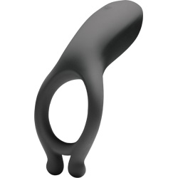 Doc Johnson OptiMALE Rechargeable Silicone Vibrating Cock Ring, Slate Gray