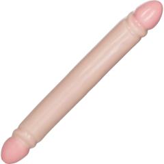 CalExotics Ivory Duo Smooth Double Dong, 12 Inch, Flesh