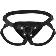 Frisky Adjustable Strap-On Harness with 3 O-Rings, Black