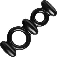 Trinity Vibes Dual Stretch to Fit Cock and Ball Ring, Black