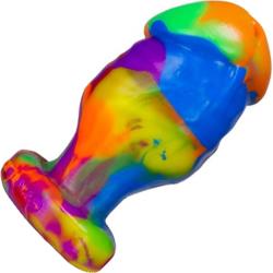 OxBalls Honcho-2 Dicky Silicone Buttplug, 5 Inch, Rainbow